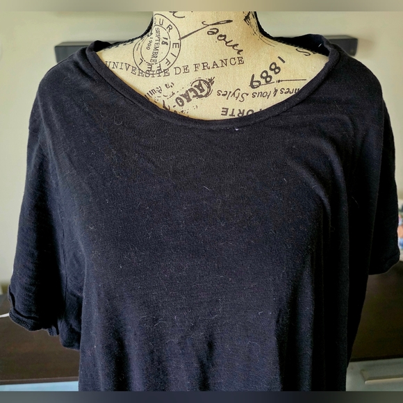 Women's Plus Size 4X Old Navy Black Tee Shirt Dress Elastic Waist Short Sleeve - Picture 2 of 8